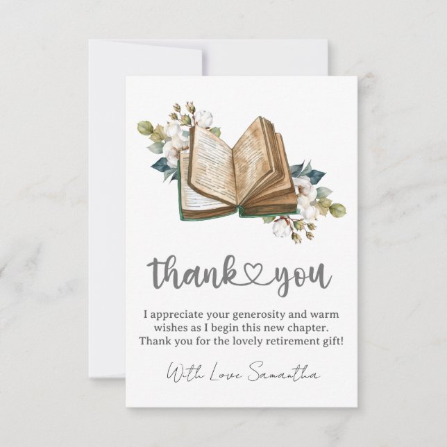 Unique Thank You Card For Retirement Gifts (Framsida)