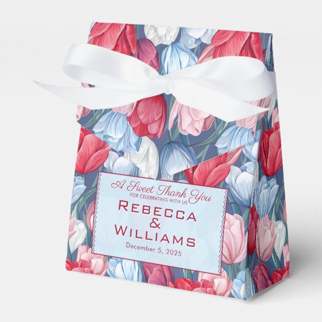 Unique Tulip Inspired Forest Wedding Presentaskar (Framsidan Sidan)