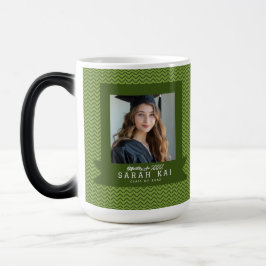 Unique Zigzag Print Boys Graduation Gift Magisk Mugg