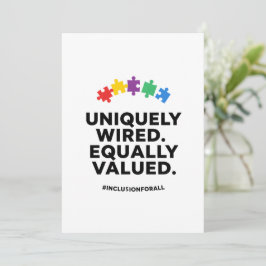 Uniquely Wired Equally Valued Awareness Art Julkort