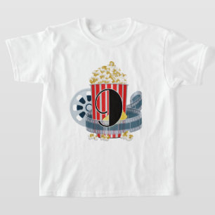 Unisex-ålder nio Birthday popcorn-filmer T Shirt