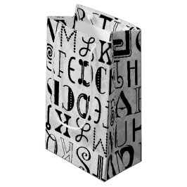Unisex Alphabet Typography Gift Bag