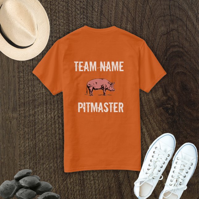 Unisex Anpassningsbar BBQ Team Pitmaster t-shirt (Skapare uppladdad)