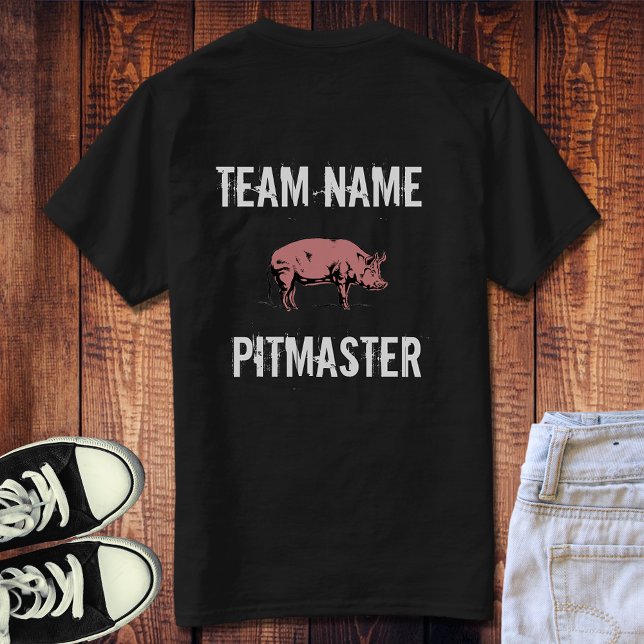 Unisex Anpassningsbar BBQ Team Pitmaster t-shirt (Skapare uppladdad)