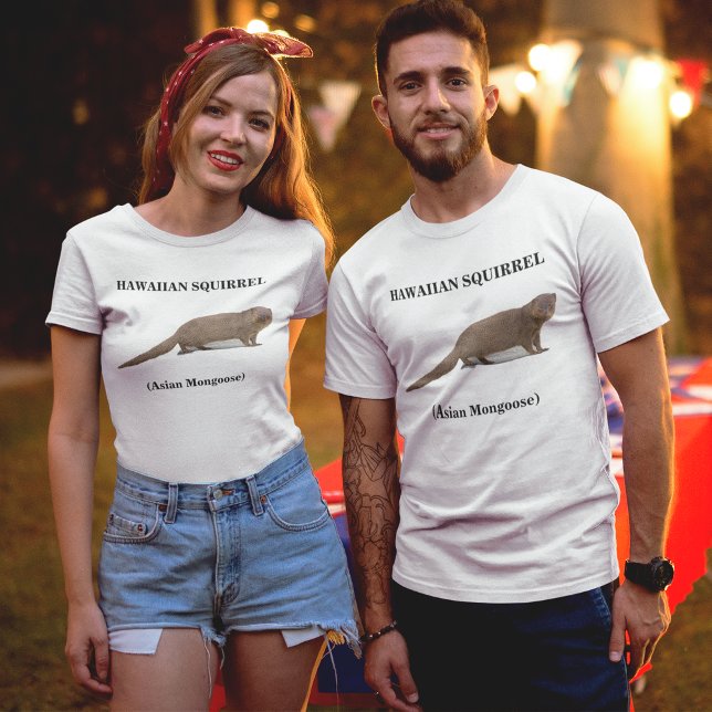 Unisex (asiatisk mongosa) tee shirt (Hawaiian Squirrel (Asian Mongoose) Men's T-Shirt)