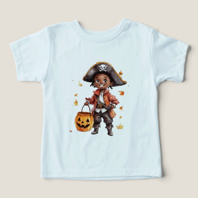 Unisex baby Halloween-skjorta, söt pirat-skjorta,  T Shirt (Design Framsida)