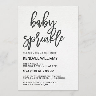 Unisex- babystänk för Minimalist modern typografi Inbjudningar