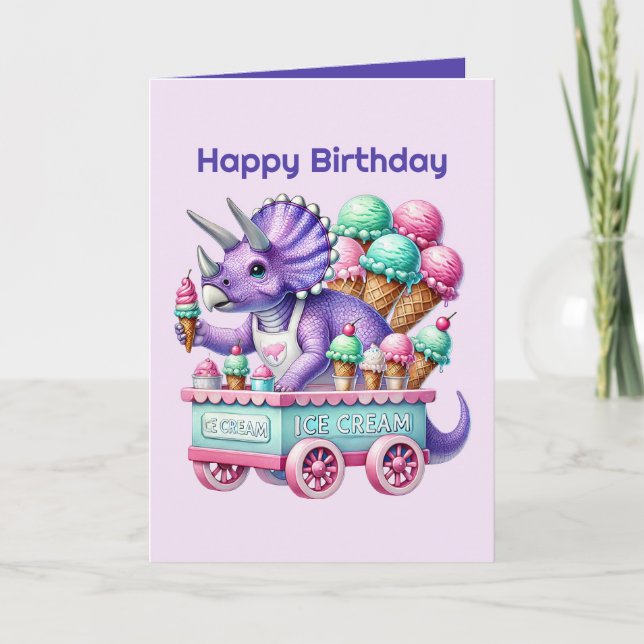 Unisex Barn med dinosaur glass party Kort (Framsida)