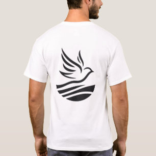 Unisex Bird Silhouette-konturminimalistisk utskrif T Shirt