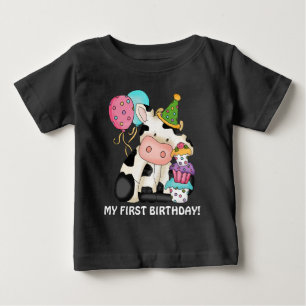 Unisex Birthday ko Första födelsedag t-shirt