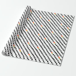 Unisex Black White & Grönt Polka Dot Gift Wrap Presentpapper