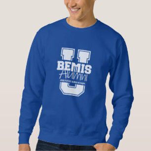 Unisex Blue "Bemis U." Sötskjorta - Mörk Färger Lång Ärmad Tröja