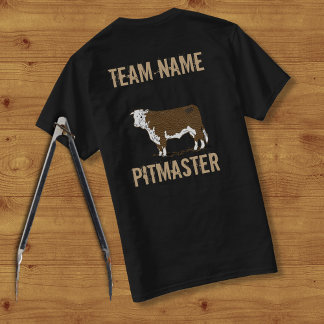 Unisex Bull Anpassningsbar BBQ Team Pitmaster T-shirt