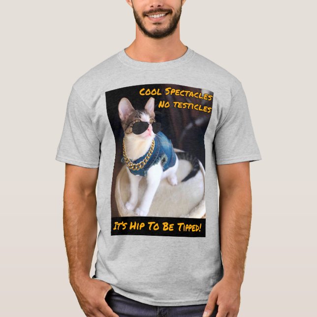 UNISEX Cat RÄDDING TNR "Det är hög att bli tippad" T Shirt (Framsida)