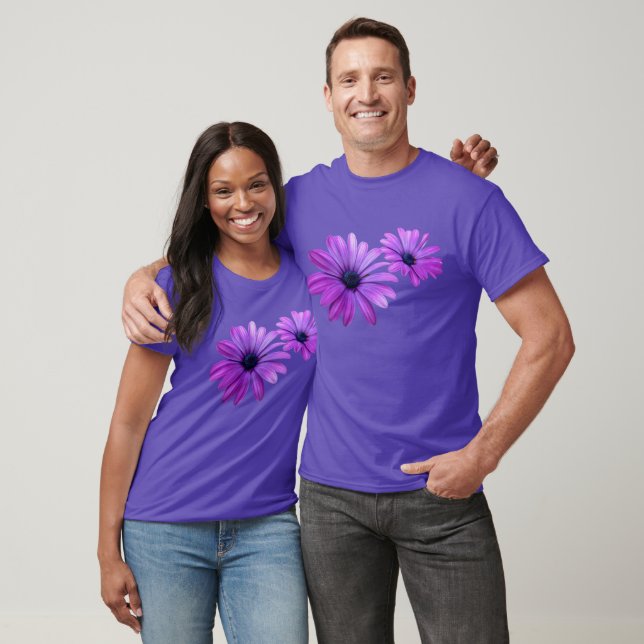 Unisex Daisy T-shirt Lila Blomma Tröja (Unisex)