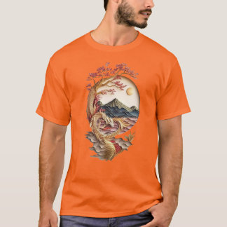 Unisex Dragon Oragami Tshirt T Shirt