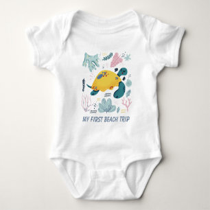 unisex första stranden resa t shirt