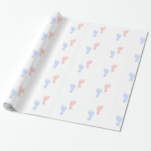 Unisex- fotspår som slår in papper presentpapper