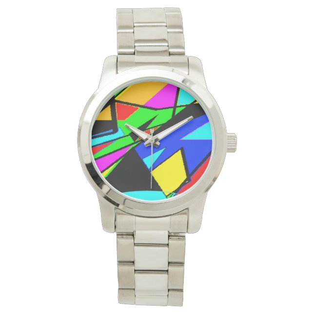 Unisex Geometric Colorful Watch Armbandsur (Framsida)