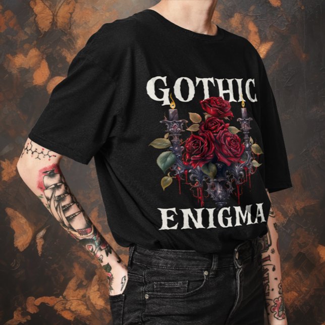 Unisex Halloween "Gothic Enigma" Gothic Ro T Shirt (Skapare uppladdad)