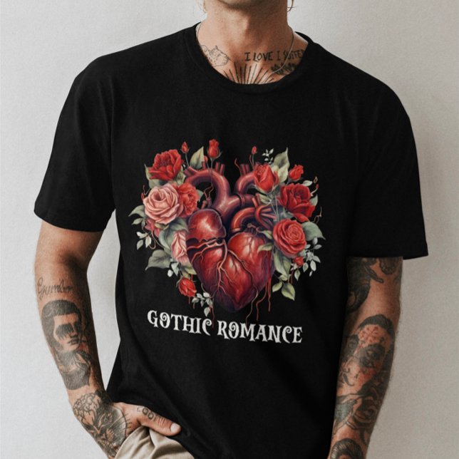 Unisex Halloween "Gothic Romantik" Gothic Heart T Shirt (Skapare uppladdad)