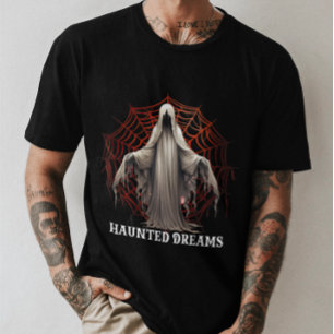 Unisex Halloween "Haunted Dreams" Gothic Ghost T Shirt