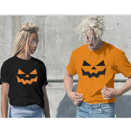Unisex Halloween Jack-O-Lantern Ansikte T-Shirt