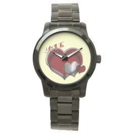 Unisex Heart Magic Oversized Black Watch Armbandsur