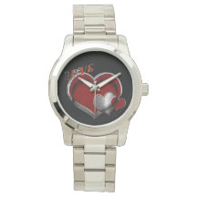 Unisex Heart Magic Oversized Silver Bracelet Watch