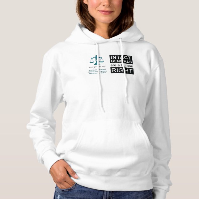 Unisex Hoodie - intakt Genital T Shirt (Framsida)