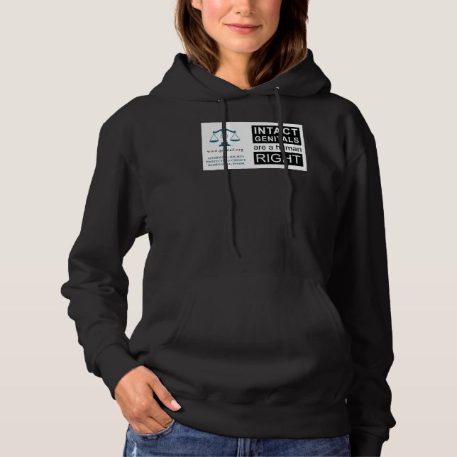 Unisex Hoodie - intakt Genital T Shirt (Framsida)