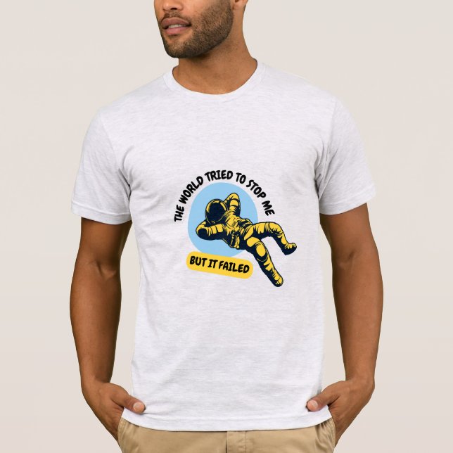 Unisex Inspirerande Astronaut t-shirt "Världen  (Framsida)