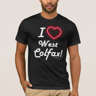 Unisex "Jag älskar West Colfax" Svart T Shirt