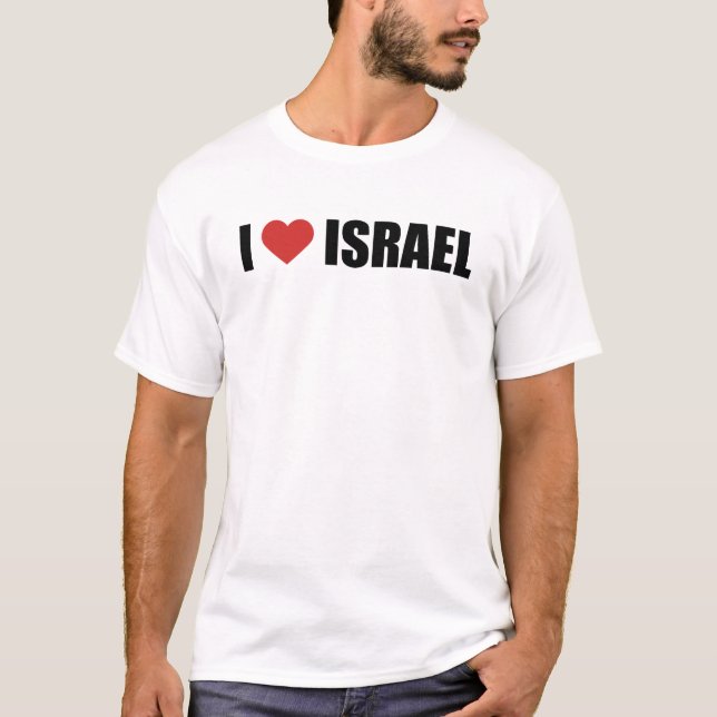 UNISEX, jag kärlek Israel, jag hjärtat Israel T Shirt (Framsida)