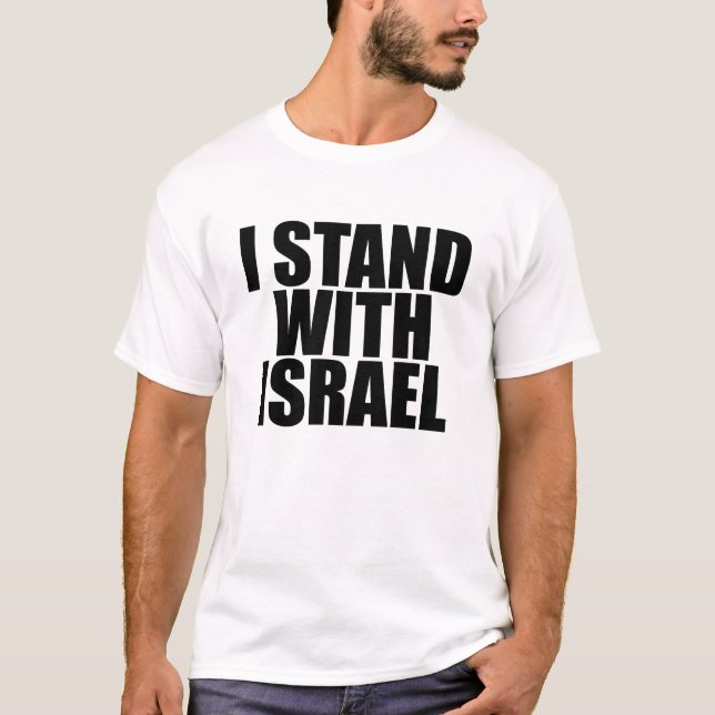 UNISEX, jag står med Israel T Shirt (Framsida)