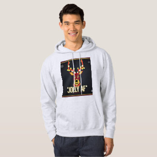 Unisex Jolly AF jul Hoodie - Neon Reindeer
