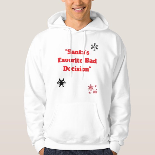 Unisex Julafton Pullover-Funny Julafton Citat Hoodie (Framsida)