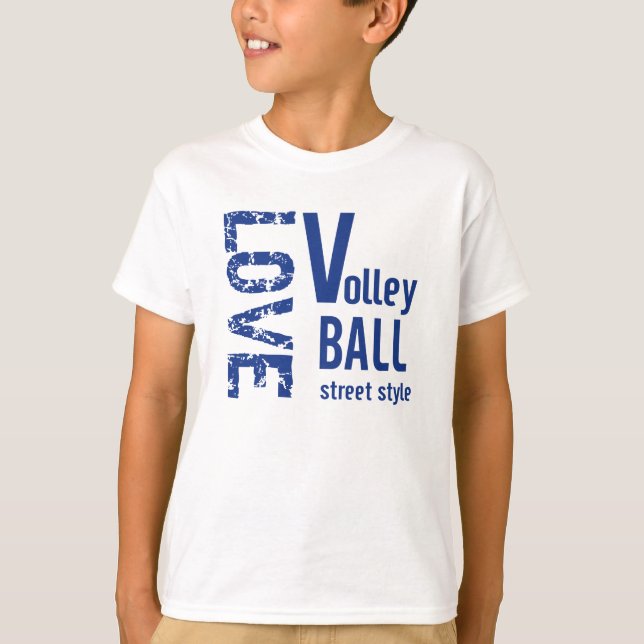 Unisex kärlek Volleyball Barn T-shirt (Framsida)