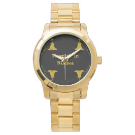 Unisex Large Style Gold Wristwatch – Flowers soul Armbandsur