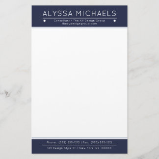 Unisex- Minimalist modern professionell för blått Brevpapper