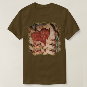 Unisex- mörk T-tröja för BisonPetroglyph Tröja