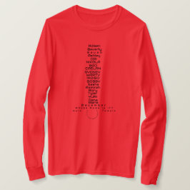 UNISEX NAMN PÅ OISEX-STORLEKAR VUXNOR/KIDS T SHIRT