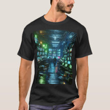 Unisex Neon Grönt Hacker's Lair T-Shirt Cyberpunk
