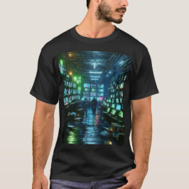 Unisex Neon Grönt Hacker's Lair T-Shirt Cyberpunk
