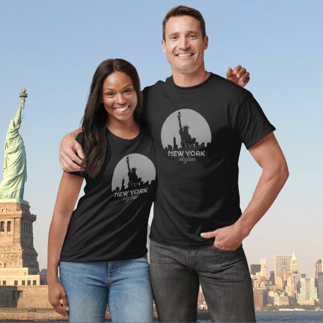 Unisex New York Skyline och Frihetsgudinnan T Shirt (Skapare uppladdad)