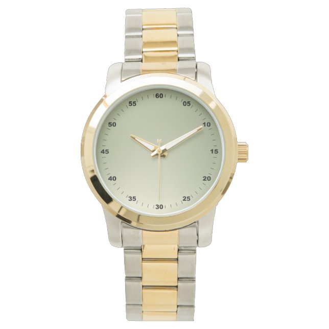 Unisex Oversize  Nummer Guld Armbandsur (Framsida)