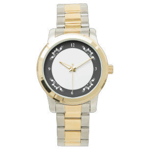 Unisex Oversize Two-Tone Bracelet Black Deco Watch Armbandsur