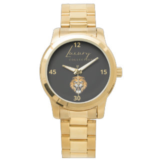 Unisex Oversized Guld Bracelet Watch Armbandsur