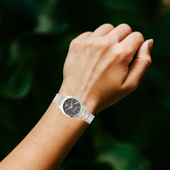 Unisex Oversized Silver Bracelet Tennis Armbandsur (Skapare uppladdad)