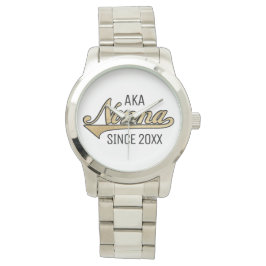 Unisex Oversized Silver Bracelet Watch Nonna Armbandsur